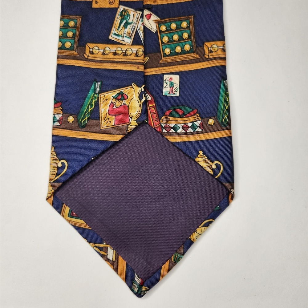 Men's 100% Silk Neck Tie Multi Color Golf Collection Sports Alynn Neckwear - Picture 4 of 8
